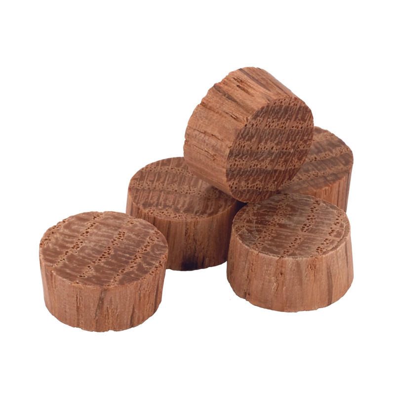 Flat Head Screw Hole Plug - Diameter:1/2" - Species:Oak - Pieces:15-Piece